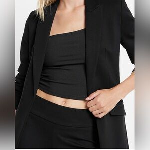 NWT Express black Columnist Open Front Boyfriend Blazer Xl